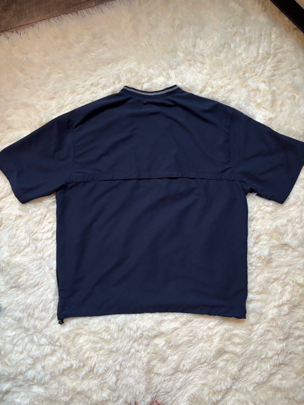 Nike Golf Men’s V-Neck Pullover Wind Shirt Navy Blue Size Large - Picture 2 of 5